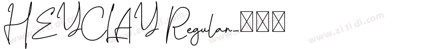 HEYCLAY Regular字体转换